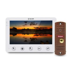 Комплект відеодомофона BCOM BD-710C Kit: відеодомофон 7" white та відеопанель copper